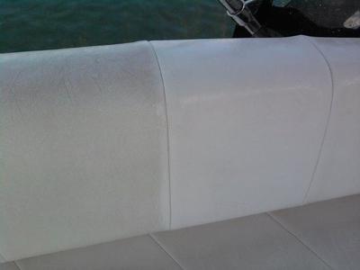 Clean and whiten/brighten vinyl boat seats